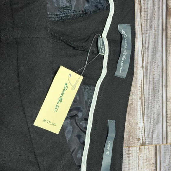 Eddie Bauer Women Black Curvy Fit Straight Leg Dress Pants Size 24Wx33 - Picture 7 of 7